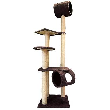Imagem de Arranhador Gato Brinquedo Bolinha Castelo (Marrom)