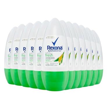 Imagem de Kit Desodorante Roll On Rexona Stay Fresh Bamboo E Aloe Vera 50ml - 12 Unidades