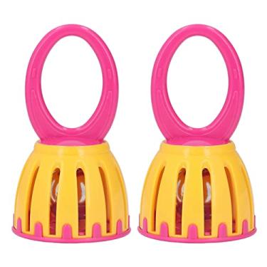 Imagem de 2 Peças Brinquedos De Ritmo Musical Multicoloridos, Sino De Pulso Para Bebês E Crianças, Sino De Dança Multicolorido, Gaiola Com Cabo, Chocalho, Brinquedo Educacional, Percussão De Mão, Jingle Bell Pa