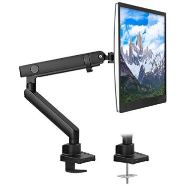 Imagem de Mount-It! Montagem de braço de um único monitor | Suporte de mesa de monitor premium | Braço de mola mecânico articulado | Serve para tela de computador compatível com VESA 75 100 de 24 27 30 de 32 po