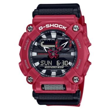 Imagem de Casio Relógio masculino analógico digital G-Shock, Vermelho, correia