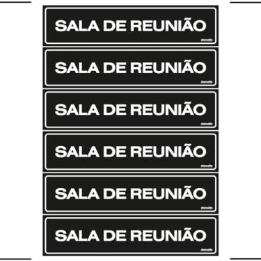 Imagem de Combo 6 Placas De Sinalização Sala De Reunião 30x7 Ekomunike - A-428 F9e