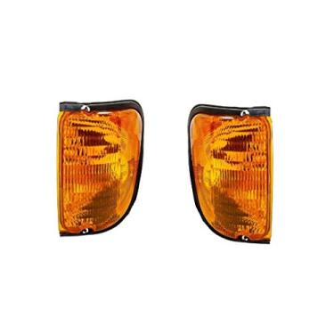 Imagem de KarParts360: Para Ford Econoline 2004 2005 2006 Parking/Side Marker Light Driver and Passenger Side Pair Certificado DOT para FO2520176, FO2521176 | 5C2Z 13201 AA, 5C2Z 13200 AA