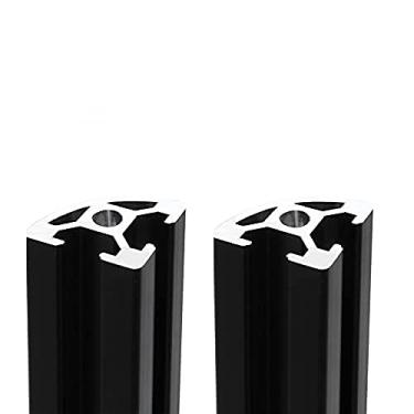 Imagem de Mssoomm T Tipo 2020 Perfil de Extrusão de Alumínio Quadro de Guia de Trilho LinearPreto Anodizado Padrão Europeu com Arc Angle para Impressora 3D e CNC DIY, comprimento no ângulo do arco 29.53 polegadas / 750mm, 2unidades