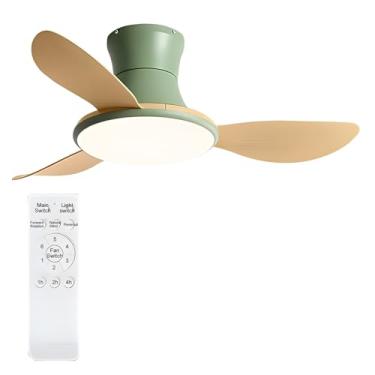 Imagem de Ventiladores De Teto Modernos Com Luzes, Ventilador De Teto Pequeno Com Luz, Ventilador De Teto Com Controle Remoto, Para Sala De Estar Do Quarto Do Pátio (Color : Style 3, Size : 42in)