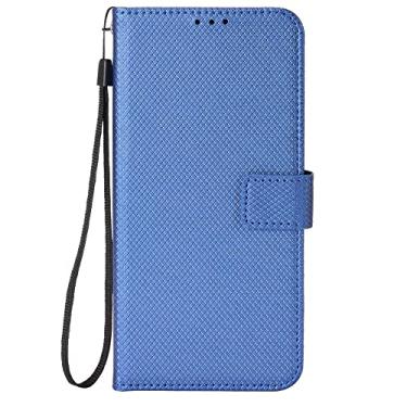 Imagem de Capa de couro adequada para Oukitel C35. Capa de design de carteira com suporte com compartimentos para cartões azul