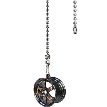 Imagem de OMYZERO Ventilador de teto de 30,5 cm, corrente de puxar, pingente, pingente, ventilador de teto, extensor de corrente com conector de corrente esférica para decoração de luz de ventilador de teto