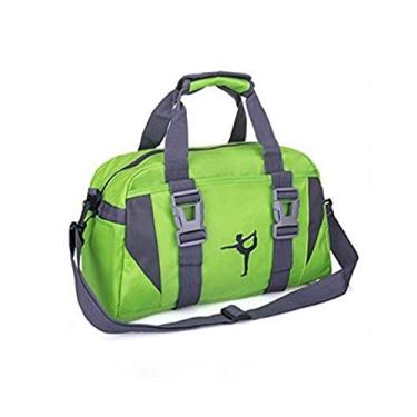 Imagem de Bolsa de viagem de dança pequena/grande para meninas, esportes, ginástica, sacos femininos para ioga, sacos para noite para meninas e finais de semana, Verde, Small