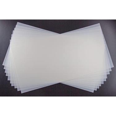 Imagem de Folhas de Mylar em branco de 7 mil para estêncil, 10 peças folhas de estêncil em branco PET translúcido leitoso de 30 x 60 cm, material de modelo para máquinas de corte, corte a laser, plástico artesanal seguro para alimentos
