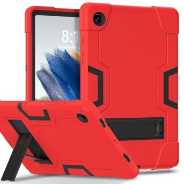 Imagem de Estojo protetor Compatível com Samsung Galaxy Tab A8 10,5 polegadas (SM-X200/X205) 2021 Capa de silicone para tablet com suporte, capa protetora robusta à prova de choque para serviços pesados Capa (