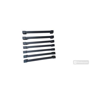 Imagem de Puxador Armário Móveis em Geral Gaveta  preto 201/190mm -7 unidade - com parafusos