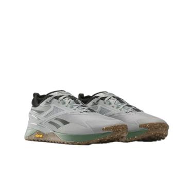 Imagem de Reebok Tênis unissex Nano X3 Adventure, cinza puro 4/preto/verde trek, 39 masculino, Cinza puro 4/preto/verde Trek, 39 BR
