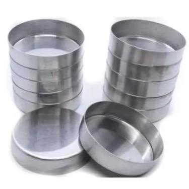 Imagem de Kit Forma Para Pão de Mel Fundo Fixo 48 Peças Nº4 (Bolachão) 10x3cm em Aluminio - 175ml