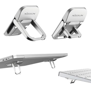 Imagem de Nillkin Suporte de teclado de computador para desktop com 3 ângulos ajustáveis, mini pés de laptop, pés de elevação de teclado flip para teclados, suporte de laptop para MacBook, Dell, HP, outros 14