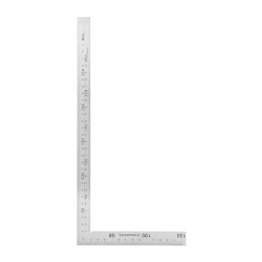 Imagem de BORDSTRACT Régua de ângulo reto de 90 graus em aço inoxidável, ferramenta quadrada de medição artesanal para seus projetos (300 mm*150 mm)