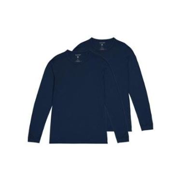 Imagem de Kit com 2 Camisetas Masculina Malwee 1000006658 Preto-Masculino