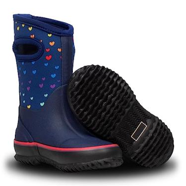 Imagem de Botas de lama para crianças isolantes Lone Cone para meninos e meninas – Botas de neve infantis impermeáveis – Botas de neoprene quentes para crianças – Botas quentes para crianças, Corações