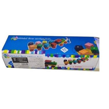 Imagem de Trem com Blocos Educativos 11 Peças Madeira - Spider