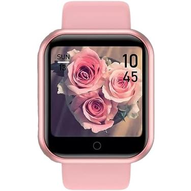Imagem de SmartWatch Relógio Pulseira Inteligente Bluetooth Carregamento Rápido com Notificações, Resistência à água, Monitor Sensível ao Toque, entre outras funções inteligentes (Rosa)