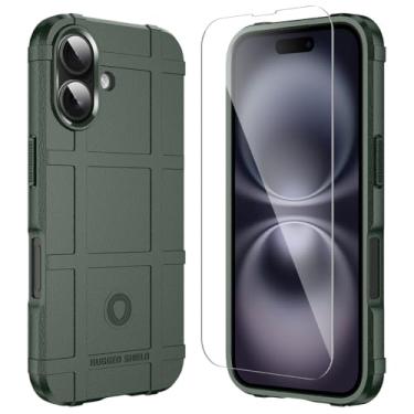 Imagem de LABILUS Capa protetora tática resistente à queda de 2,4 m TPU espesso armadura tática compatível com iPhone 16 (6,1 polegadas) - Floresta Boreal