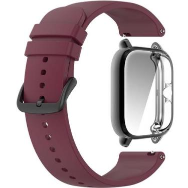 Imagem de Kit Pulseira + Capa Protetora para GTS3 A2035 - Estilo no Pulso, Vinho