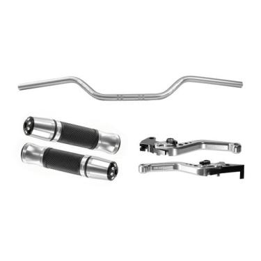 Imagem de Kit Guidão Original Manopla Jupiter Manete MT03 (Off Racer), Prata