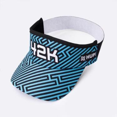 Imagem de Viseira para Corrida HUPI 42k Grids Azul, Azul, Preto