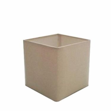 Imagem de Cúpula em tecido quadrada abajur luminária cp-4224 16/16x16cm algodão 