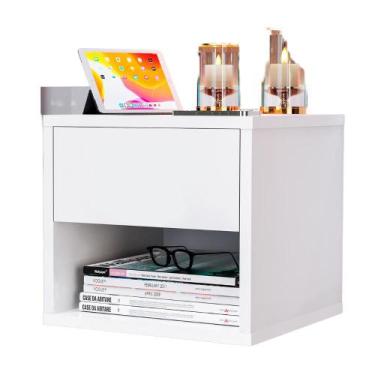 Imagem de Mesa De Cabeceira Suspensa Mudo Box Quarto Cama Lalá Branco - J & A