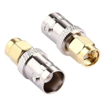 Imagem de Adaptador coaxial DHT Electronics 2 peças RF SMA macho para BNC fêmea
