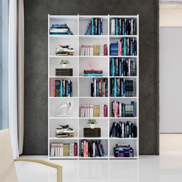 Imagem de Livreiro Montenegro Branco Casa Moderna - Casa Moderna Movelaria