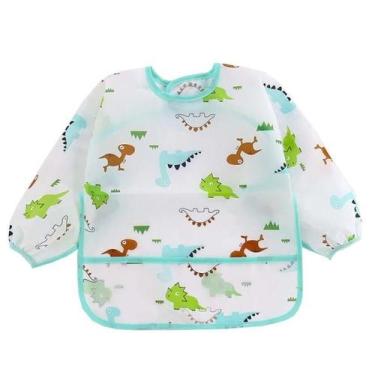 Imagem de Babador Avental Impermeável Manga Longa - Verde 18-24M - I Love Novida