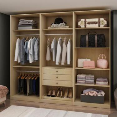 Imagem de Módulo Closet Casal sem Portas 3 Gaveta 100% Mdf Infinity - Genialflex