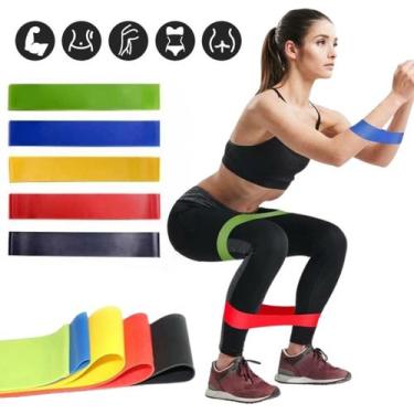 Imagem de Kit Mini Band Com 5 Níveis Fit Academia Ótima Resistência - AB MIDIA