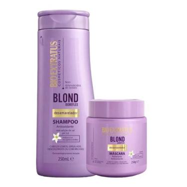 Imagem de Kit 1 Shampoo 1 Mascara Desamarelador Blond Bioreflex 250 ML - BIOEXTR