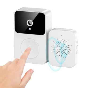 Imagem de Campainha Sem Fio Inteligente Com Câmera Visão Noturna Interfone Conec