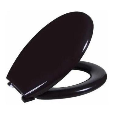 Imagem de Assento Privada Almofadado Tampa Vaso Sanitário Astra Preto, Preto 1
