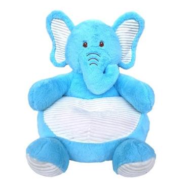 Imagem de Sofá Descanso Pelúcia Elefante Bebê Kitstar, Azul