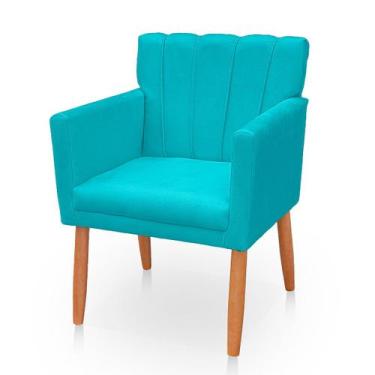 Imagem de Poltrona Cadeira para Sala Confortável e Reforçada Carol Suede - Belar