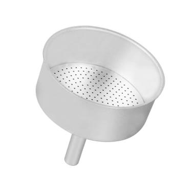 Imagem de Funil de substituição de cafeteira serve para cafeteira Mocha, 9 xícaras, filtro de funil de alumínio, substituição de funil de panela Moka (1 peça de 9 xícaras)