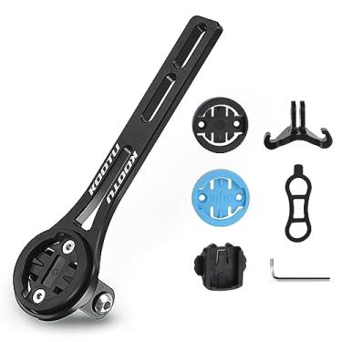 Imagem de KOOTU Suporte de computador de bicicleta de liga de alumínio para guidão integrado de bicicleta de estrada compatível com Garmin Edge, Wahoo Elemnt, Bryton, Cateye, câmera GoPro e acessório de luz