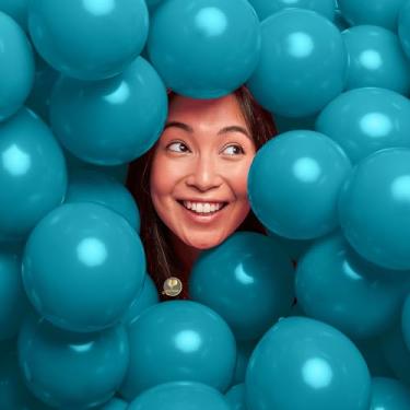 Imagem de Mini balões biodegradáveis AFTERLOON® 50 peças azul-petróleo 12,7 cm, cor fosca engrossada extra forte látex hélio flutuante, chá de bebê revelação de gênero arco guirlanda decoração de casamento