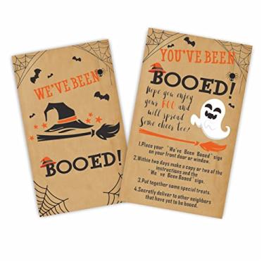 Imagem de Jogo de festa de Halloween, suprimentos de Halloween, decorações, We've Been BOOED, I've Been BOOED Conjuntos de cartas de jogo, 40 cartões (wsj-007)