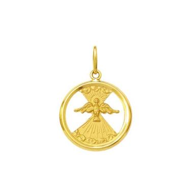 Imagem de Pingente Divino Espirito Santo Ouro 18K 37 Milímetros Redondo Vazado K