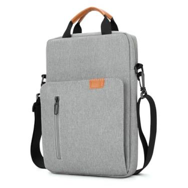 Imagem de JOOEER Bolsa vertical para laptop para laptop de 14 polegadas MacBook Pro M1 M2 M3 M4 M5 notebook, capa protetora à prova d'água leve para laptop, cinza