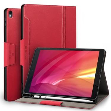 Imagem de Capa Antbox para iPad Pro 10,5 2017 com suporte para Apple Pencil integrado função hibernar/despertar automática capa inteligente de couro PU para iPad Pro 10,5 polegadas 2017, Vermelho