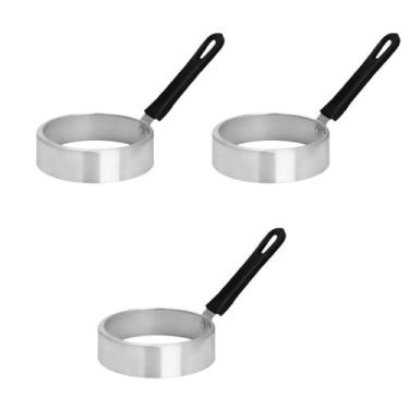 Imagem de Anel P/ Fritura De Ovo Frito Em Forma De Panqueca C/ 3 Unidades - LUDI