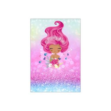 Imagem de Painel De Festa Vertical 1,50 x 2,20 -  Efeito Glitter Sereia Corais 0