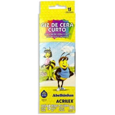 Imagem de Giz de Cera 15 Cores Curtom Acrilex