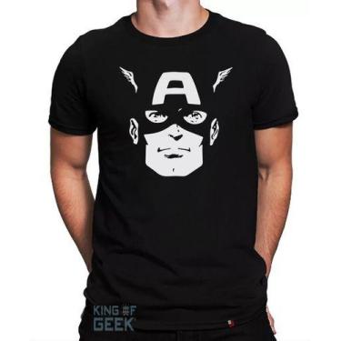Imagem de Camiseta Capitão América Retrô Camisa Vingadores Filme Marve - KING OF